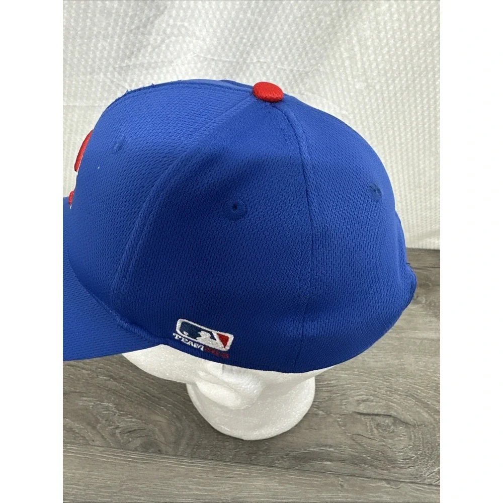 Mens Chicago Cubs Baseball Cap Blue Red Embroidered C Logo Adjustable Strap